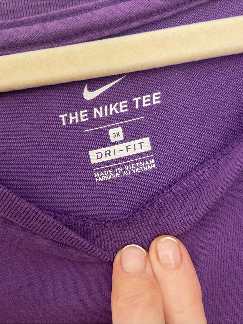 Nike Purple Swoosh Women's Plus Dri-Fit Short Sleeve Tee